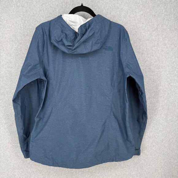 North Face Womens Resolve 2 Shell Jacket Size L Blue Hooded Waterproof Outdoor - Picture 3 of 16